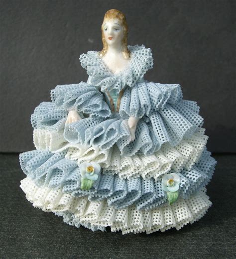 porcelain lace figurines|dresden porcelain lace dolls.